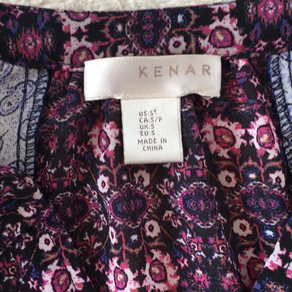 Kenar boho printed blouse, size Small - Picture 5 of 8